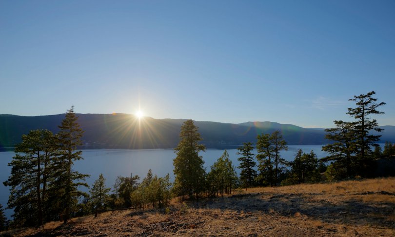 Beautiful Sunset Over Okanagan Lake